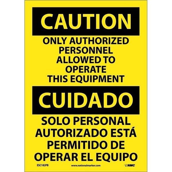 CAUTION, ONLY AUTHORIZED, ESC182PC, Nmc, Mfr#: ESC182PC
